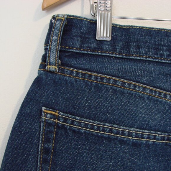 Levi's 505 Denim Jean Shorts Jorts Dark Wash Bermuda Size 34 - Picture 10 of 12